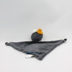 Doudou plat chat gris Alphonse Les Moustaches MOULIN ROTY