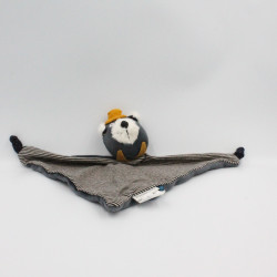 Doudou plat chat gris Alphonse Les Moustaches MOULIN ROTY