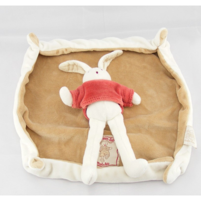 Doudou plat carré lapin Martin mon lapin MOULIN ROTY