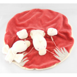 Doudou plat nénuphar rouge canard Edouard MOULIN ROTY