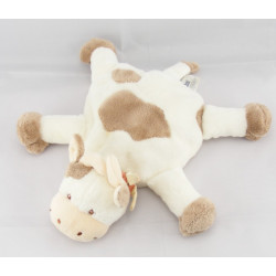 Doudou plat vache daisy blanc marron fleur JOLLYBABY