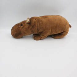 Doudou hippopotame marron 32 cm