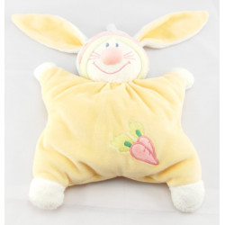 Doudou lapin jaune bleu carottes KIABI