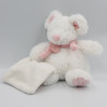 Doudou et compagnie souris blanche rose mouchoir Mon tout petit