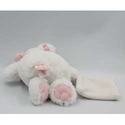 Doudou et compagnie souris blanche rose mouchoir Mon tout petit