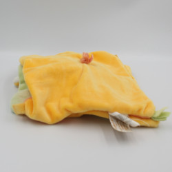 Doudou plat noeuds lapin jaune vert orange BABY NAT
