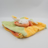 Doudou plat noeuds lapin jaune vert orange BABY NAT