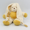 Doudou lapin blanc beige jaune GIPSY