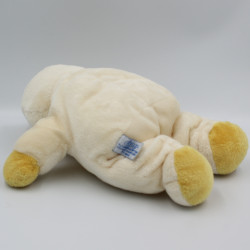 Doudou lapin blanc beige jaune GIPSY