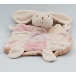 Doudou plat lapin lilirose rose patchwork fleur coeur feuille KALOO