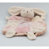 Doudou plat lapin lilirose rose patchwork fleur coeur feuille KALOO