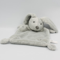 Doudou plat lapin gris empreinte NICOTOY