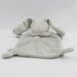 Doudou plat lapin gris empreinte NICOTOY
