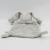 Doudou plat lapin gris empreinte NICOTOY