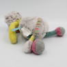 Doudou souris gris vert bleu les Pachats MOULIN ROTY