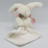 Doudou et Compagnie lapin blanc rose mouchoir Bonbon