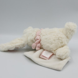 Doudou et Compagnie lapin blanc rose mouchoir Bonbon