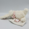 Doudou et Compagnie lapin blanc rose mouchoir Bonbon