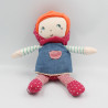 Doudou poupée coccinelle rose bleu jean ORCHESTRA PREMAMAN