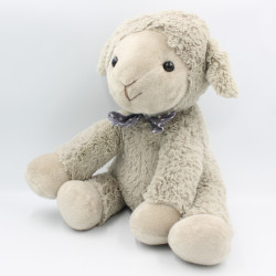 Doudou peluche mouton gris tout doux ATMOSPHERA