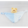 Doudou plat bleu Winnie l'ourson 