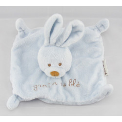 Doudou plat lapin rose GRAIN DE BLE