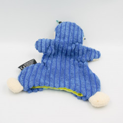 Doudou plat oiseau pingouin bleu Frigos DEGLINGOS