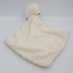 Doudou hérisson blanc mouchoir TARTINE ET CHOCOLAT