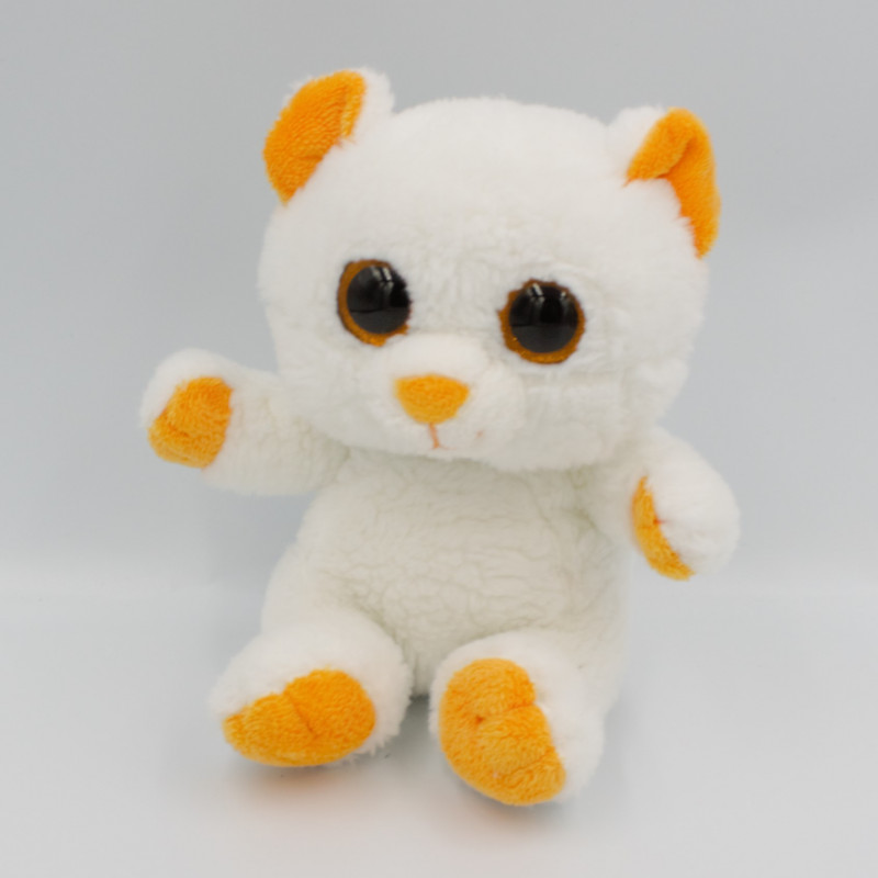 Doudou peluche ours blanc orange PETILLOUS COLOR GIPSY