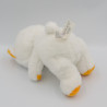 Doudou peluche ours blanc orange PETILLOUS COLOR GIPSY