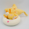 Doudou musical étoile vache jaune orange sur lune GIPSY