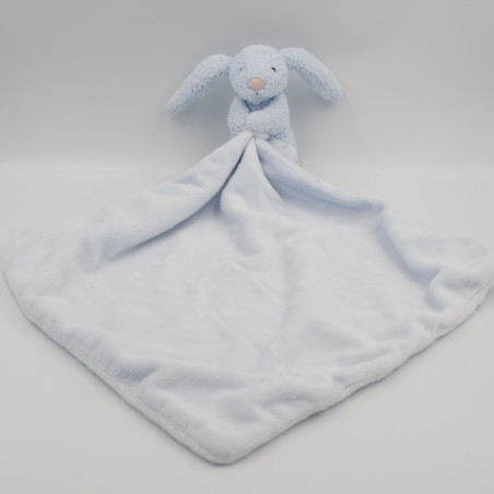 Doudou lapin bleu mouchoir couverture JELLYCAT