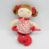 Doudou et compagnie poupée rouge fraises Les Demoiselles Brin de Folie