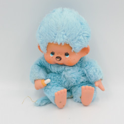 Ancienne Peluche Singe Kiki bleu AJENA