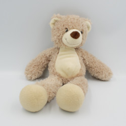 Peluche ours beige blanc TEDDY HERMANN