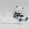 Doudou ours bleu ciel et bleu marine mouchoir cajour SUCRE D'ORGE