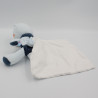 Doudou ours bleu ciel et bleu marine mouchoir cajour SUCRE D'ORGE