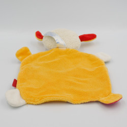 Doudou plat mouton blanc orange rouge BABYDREAM