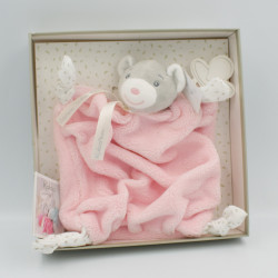 Doudou plat ours Plume rose KALOO NEUF