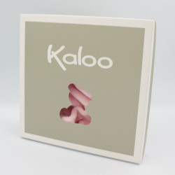 Doudou plat ours Plume rose KALOO 