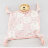Doudou plat lapin blanc rose KALOO