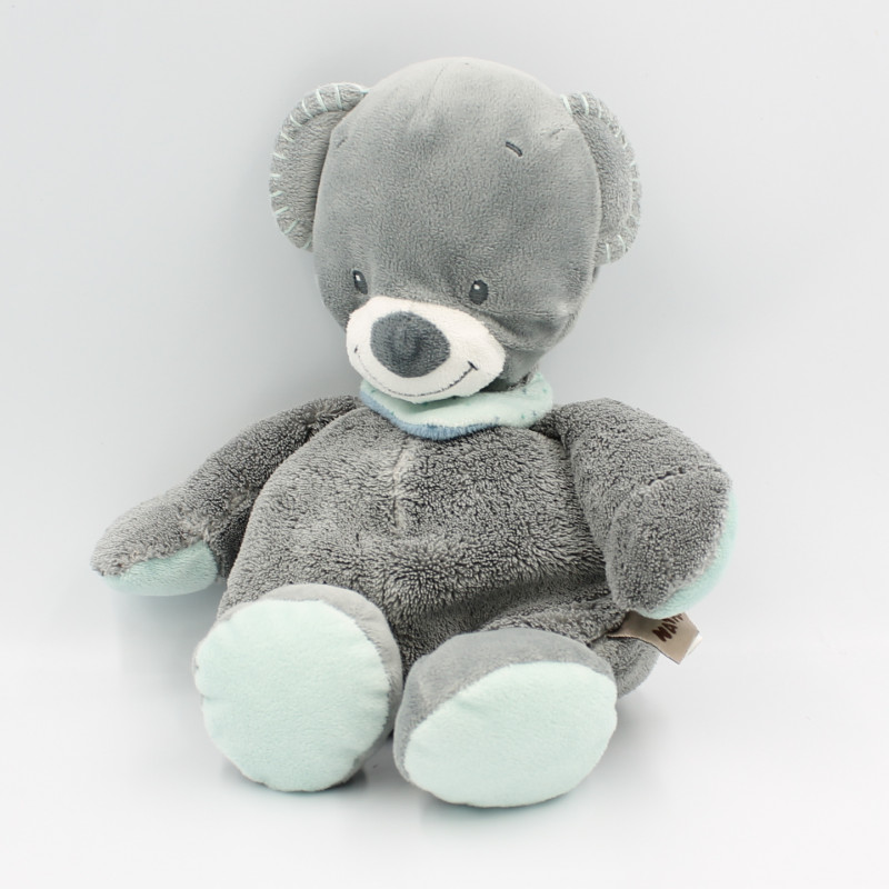 Doudou ours gris bleu Jules NATTOU