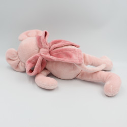 Doudou souris rose noeud JACADI