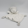 Doudou plat ours blanc gris étoiles NICOTOY SIMBA TOYS