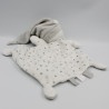 Doudou plat ours blanc gris étoiles NICOTOY SIMBA TOYS
