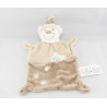 Doudou plat ours marron beige empreintes NICOTOY