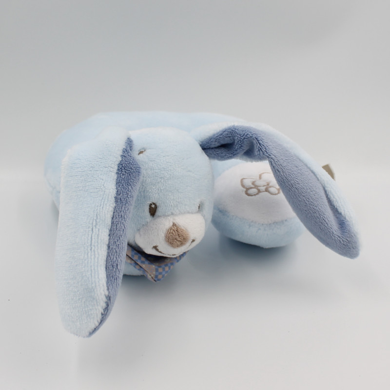 Tour de cou Doudou lapin bleu Bibou NATTOU