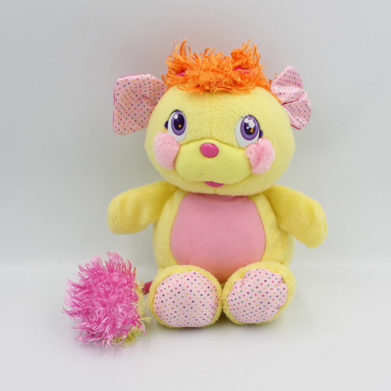 Peluche Popples jaune rose à pois 2007 Peluche Popples jaune rose à pois 2007