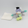 Doudou et compagnie ane gris vert bleu mauve mouchoir Choupi doudou
