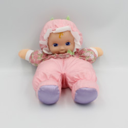 Doudou poupée tissu rose fleurs PLAYSKOOL 1999